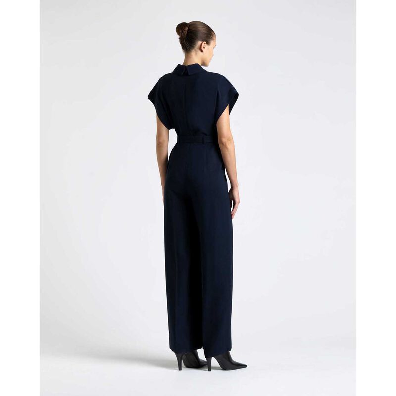Cue Viscose Twill Wide Leg Jumpsuit image number 1